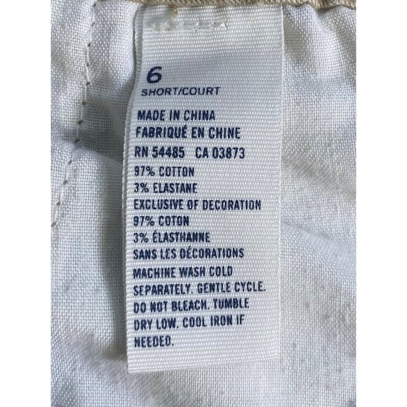 American Eagle Outfitter Khaki Pants Womens 6 Short Kick Boot Stretch School Y2K - Picture 5 of 13